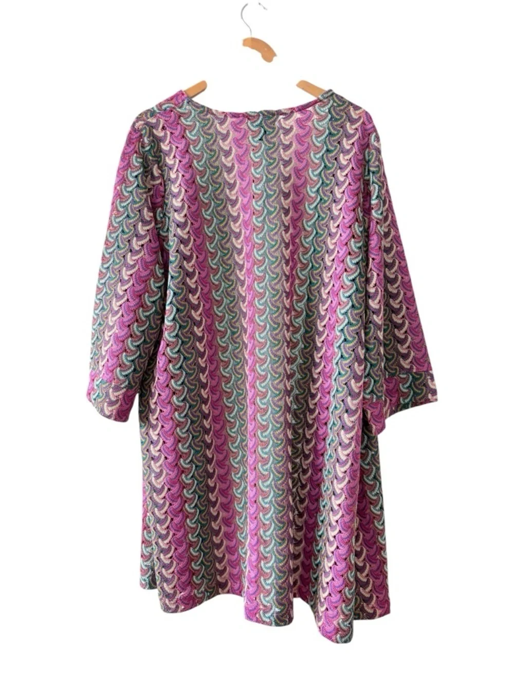 G By Giuliana Black Label Colorful Knit Open Front Cardigan